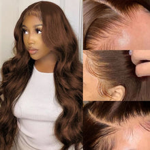  ERICA| 13X4 PRE-PLUCKED chocolate BROWN LACE FRONT WIG